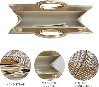 Clutch Purses for Women Rhinestone Evening Bag Wedding Party Cocktail Purses Handbags.
