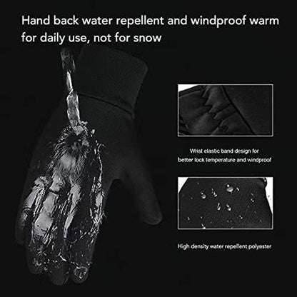Kids Winter Gloves Thick Soft Fleece Warm Touch Screen Anti-Slip for Boys Girls 3-15 Years Cycling School